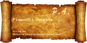 Pimpedli Amanda névjegykártya